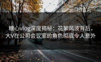糖心vlog深度揭秘：花絮风波背后，大V在公司会议室的角色彻底令人意外